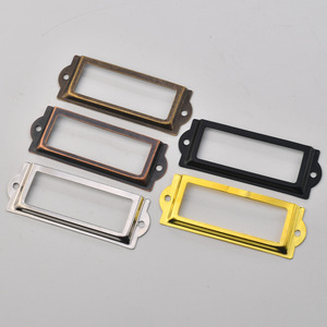 Retro Iron Label <b>Frame</b> Rectangle 83x30mm Durable Handle For Gift Box Business Card Name Card <b>Frame</b> Antique Bronze Red Bronze - Product Image 2