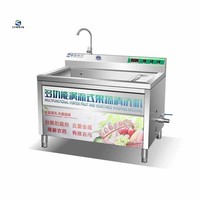Hoge kwaliteit automatische roestvrijstalen fruit- en groentewasmachine met motor voor maïsverwerking