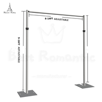 Support de rideau drapé et tuyau 8ft-14ft * 9ft-16ft toile de fond en aluminium réglable pour la décoration de fête de mariage