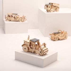 Energia solar de madeira 3d estrada rolo, diy, educação, brinquedo solar - Product Image 6