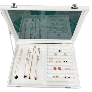 Plateau de présentation de bijoux grand format avec compartiments pour colliers, bagues et boucles d'oreilles, fabriqué en Chine pour les bijouteries et l'usage domestique - Product Image 1