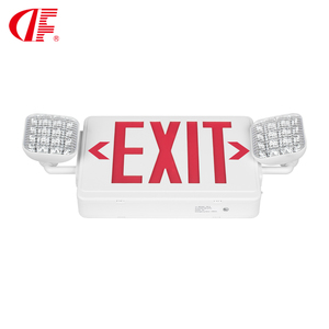 Panneau de <span class=keywords><strong>sortie</strong></span> d'urgence rouge homologué UL avec double tête réglable et éclairage d'urgence LED maintenu - Product Image 1