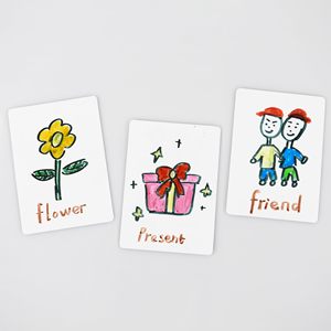 การ์ดเปล่าสำหรับพิมพ์ การ์ดเกมเปล่าสีขาว การ์ดเปล่าสำหรับเขียนเพื่อการศึกษา ใส่ความคิดเห็น เขียนและวาดภาพ - Product Image 2