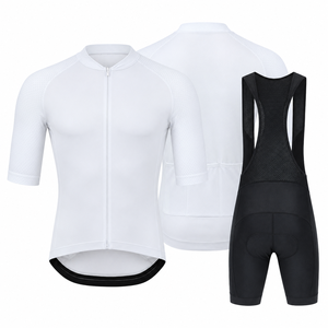 Maillot de cyclisme à manches courtes pour homme, bleu, color-block, respirant, séchage rapide, coupe active extensible, matière Spandex Polyester - Product Image 5