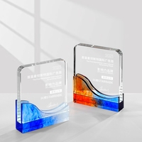 Trophée de démonstration Fourniture d'usine Trophée en cristal Plaque Awards Cadeaux avec logo personnalisé et couleurs Plaques de verre de conception OEM ODM