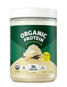 Poudre de protéine végétalienne biologique à base de plantes purement inspirée pour femmes et hommes 22g de protéine végétale de pois, poudre de protéine de vanille