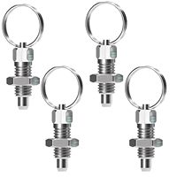 Goupille de positionnement rétractable à ressort en acier inoxydable avec anneau de traction M6-M10 pour alignement de machines et de moules