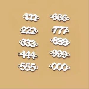 <span class=keywords><strong>Ciondolo</strong></span> Numero Angelo in Oro 14K Placcato, 4*8.2mm, Numeri Fortunati 0-9, Connettori per Creazione di Gioielli Fai-da-Te - Product Image 4