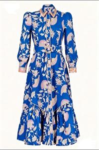 Vestido Largo Estampado <span class=keywords><strong>de</strong></span> Moda Francesa para <span class=keywords><strong>Mujer</strong></span>, Estilo Vacacional, Primavera 2026, Siete Colores - Product Image 5