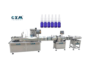 Machine de remplissage et de bouchage automatique de flacons en plastique CX-GFT PLC pour flacons de 10 à 200 ml, haute précision pour sirop, huile essentielle - Product Image 1