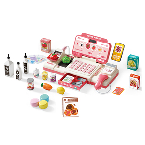 Juego de 49 Piezas de <span class=keywords><strong>Caja</strong></span> <span class=keywords><strong>Registradora</strong></span> para Supermercado, <span class=keywords><strong>Juguete</strong></span> de Escaneo, Calculadora, Lector de Tarjetas, Micrófono, Juego de Imitación - Product Image 2