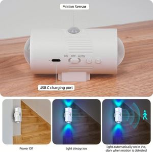 Lámpara de Pared Magnética con Sensor de Movimiento, Luz Nocturna de Colores, Fácil de Instalar, Luz Decorativa Inteligente para Escaleras - Product Image 4