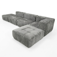 Canapé d'angle confortable en tissu éponge, compressé sous vide, fauteuil paresseux plat facile à transporter pour salon domestique