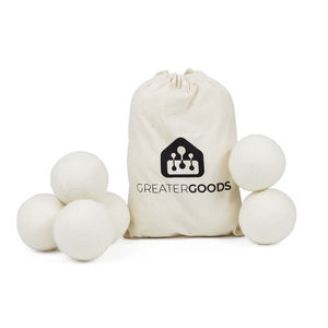 Bolas secas orgánicas de lana natural duraderas ecológicas reutilizables de moda con bolsa de algodón 3 + Count 40g Reduce el tiempo de secado - Product Image 1