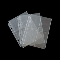 Pochette de protection de cartes à 4 anneaux, format A5, haute transparence, pour Album Photo, cartes de jeu, 4 poches