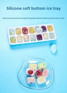New 14-Grid Ice Cube Mold, <b>Silicone</b> Ice Maker, Reusable Ice Tray Mold for Summer Drinks, Juices & Beverages - Product Image 4
