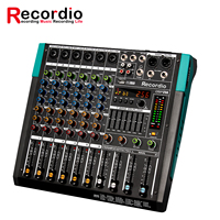 GAX-PA6 6 canaux Blueteeth Studio Audio Mixer DJ Sound Controller Interface USB Drive pour PC Enregistrement Entrée XLR Micr Jack