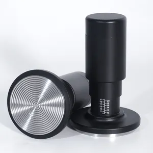 2 em 1 Pressão Constante Tamper 51mm 53mm 58mm Altura Ajustável Barista Ferramentas Espresso Café Tamper com WDT Ferramenta Limpar Escala