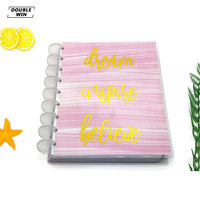 Agenda quotidien 2026 2027 personnalisé avec reliure à disques et impression couleur