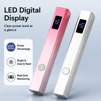 Lampe à ongles LED sans fil rechargeable à double source de lumière UV à séchage rapide 3W en plastique pour usage domestique et professionnel