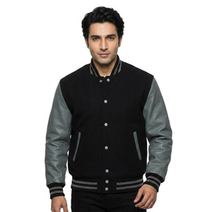 Blousons universitaires unisexes en laine de haute qualité, personnalisables avec impression et broderie, style baseball, coupe oversize, en polaire et soie, à capuche, pour l'hiver - Product Image 1