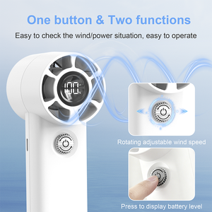 Ventilador de Mano Eléctrico Portátil Mini al por Mayor con Pantalla de Velocidad, Ventilación USB y Alimentación por Batería, Tres Velocidades para Uso en Coche - Product Image 5