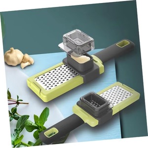 Vegetable Grater and <b>Garlic</b> <b>Chopper</b> Light Green Slicer Multi Functional Kitchen Tool for Slicing and Mashing Fruit and Vegetable - Product Image 6