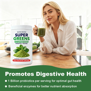 Giá bán buôn New Arrival 32 chất dinh dưỡng siêu greens bột Superfood nước trái cây màu xanh lá cây bột màu xanh lá cây Superfood bột supergreens - Product Image 5