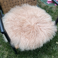 Couverture en peau de mouton du Tibet, couleurs blanc et marron