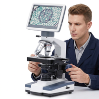 LED Illumination School Lab Microscope with 7 Inch Monitor