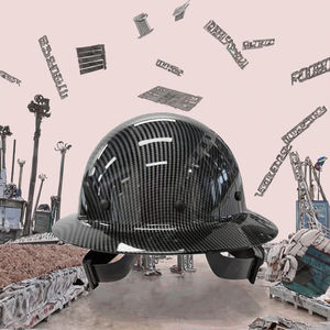 타입 I 클래스 C 광업용 유리섬유 무슬롯 풀 브림 산업용 안전모 (건설용) - Product Image 3