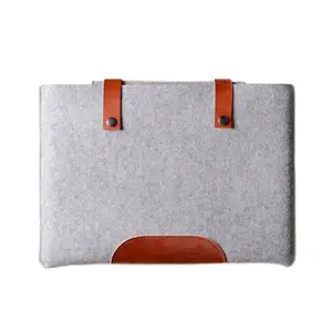 Оптовая продажа низкая стоимость мягкая ткань Водонепроницаемый tote фетр кожаная сумка для ноутбука