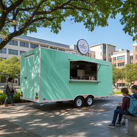 Chammp Mini Food Truck Compact Entièrement Équipé, Remorque de Cuisine pour la Vente de Café, Snacks et Glaces, Usage Commercial