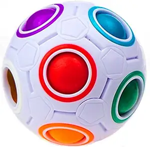 Cuber Speed Rainbow Ball Magic Cube Fidget Toy Puzzle Magic Rainbow Ball Puzzle Fun Fidget