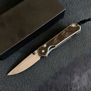 Couteau pliant CR Compact 9CR14MOV, lame en acier, manche en fibre de carbone, lame utilitaire portable, aventures en plein air, OEM personnalisable, DIY - Product Image 2