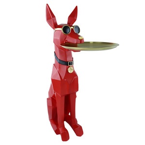 Escultura <span class=keywords><strong>de</strong></span> Resina <span class=keywords><strong>de</strong></span> <span class=keywords><strong>Doberman</strong></span> con Gafas, Pintada a Mano, Adorno Grande para Decoración del Hogar, Regalo <span class=keywords><strong>de</strong></span> Inauguración <span class=keywords><strong>de</strong></span> Casa - Product Image 6