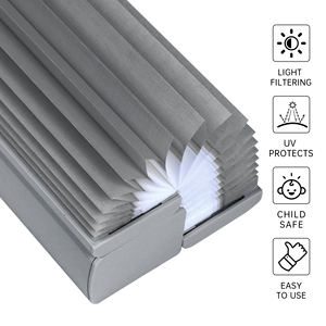 Persianas Celulares Inalámbricas SAMADHI Grises, Filtrantes de Luz, Protección UV, Seguras para Niños, Fáciles de Instalar, Ajuste Personalizado - Product Image 4