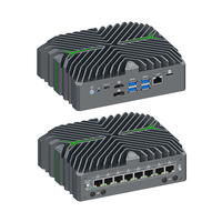 Komputer industri rel Din ukuran kecil Ultra Core, prosesor I5 125u 8x LAN tipe-c 2 * DDR5 5600 Slot memori Firewall PC Mini