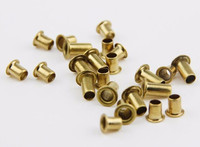 M1.3*2/3/4mm Rivet à œillet en laiton SDPSI 1000 pièces M1.3x2/3/4mm Rivets à œillet creux en cuivre, œillet creux en laiton