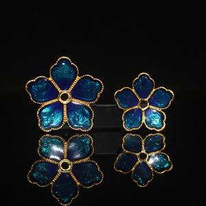 신형 합금 액세서리 앤티크 꽃 다섯잎 꽃 모조 클로이조네 오일 DIY 보석 재료 - Product Image 4