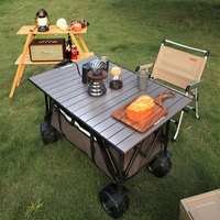 Chariot pliable portable pour la plage, le jardin et le camping en extérieur, chariot utilitaire pliable personnalisable OEM avec structure plateforme