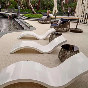 Silla de Jardín de Fibra de Vidrio FRP Moderna y Lujosa Personalizada, para Exteriores, <span class=keywords><strong>Playa</strong></span>, <span class=keywords><strong>Piscina</strong></span>, Tumbona, Versátil para Hoteles y <span class=keywords><strong>Apartamentos</strong></span> - Product Image 1