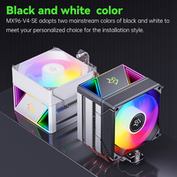 SNOWMAN Vente Flash - Radiateur de Refroidissement CPU de Haute Qualité avec 6 Caloducs, TDP 180W, Ventilateur avec Éclairage ARGB pour Boîtiers Intel AMD AM4 AM3 LGA2011