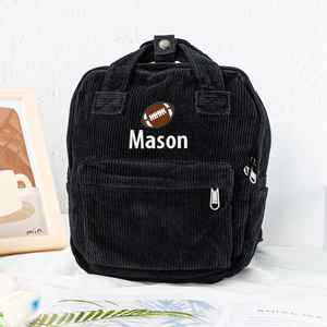 2025 nouveau <span class=keywords><strong>sac</strong></span> <span class=keywords><strong>à</strong></span> <span class=keywords><strong>dos</strong></span> en velours côtelé personnalisé pour enfants d'âge préscolaire, unisexe, <span class=keywords><strong>personnalisable</strong></span> avec nom <span class=keywords><strong>sac</strong></span> d'école pour enfants - Product Image 5