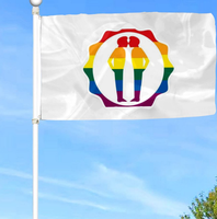 Drapeau arc-en-ciel LGBT Paw Pride 3x5FT, drapeau de la fierté homosexuelle et transgenre, bannière en polyester pour extérieur, vente chaude