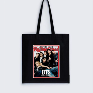 Nuova Borsa in Tela KPOP Idols JK J-HOPE SUGA RM JIN <span class=keywords><strong>JIMIN</strong></span> V di Alta Qualità, Borsa Tote per Ragazzi e Ragazze, Borsa Scolastica, Regalo per Fan - Product Image 2