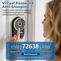 Cerradura Inteligente Digital Electrónica de Seguridad con Teclado Biométrico y Huella Dactilar, Compatible con la Aplicación Tuya, Suministro de Fábrica