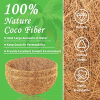 Revêtement en coco de noix de coco 100% biologique, sans BPA, fait à la main, 12 pouces, sans plastique