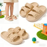 Sandales à double bride pour enfants, mignonnes, à plateforme, à bout ouvert, tongs tendance, respirantes, imperméables, style décontracté d'été