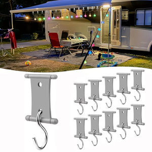 Ganchos para toldo de camping en forma de S, clips para colgar tiendas de campaña, colgadores de luces con agujeros para accesorios de caravanas - Product Image 3